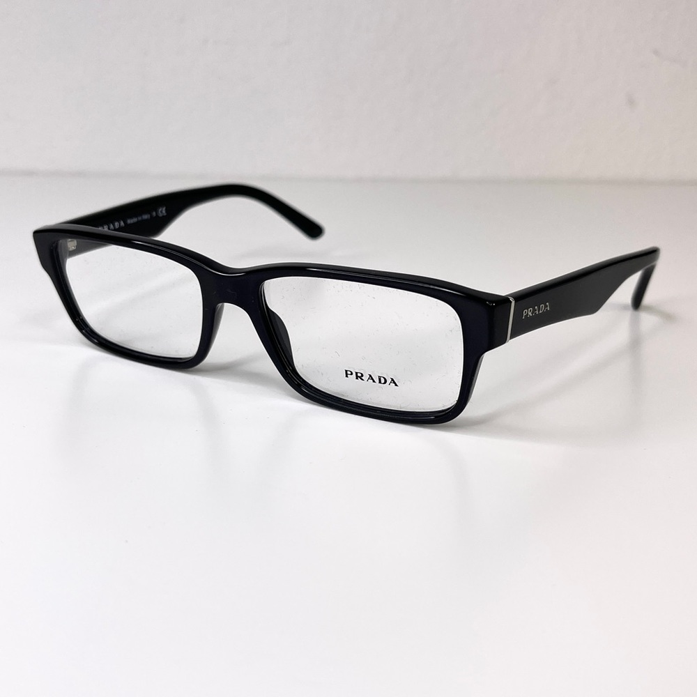 PRADA 55mm Rectangular Optical Glasses Black NEW … - image 13